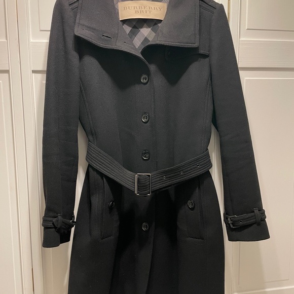Burberry Brit Wool Blend Trench Coat - Picture 2 of 13